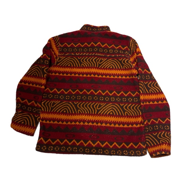 Oakley Men's Vibrant Red and Brown Jacket Men's Size XL Sherpa Zip Jacket - Picture 2 of 4